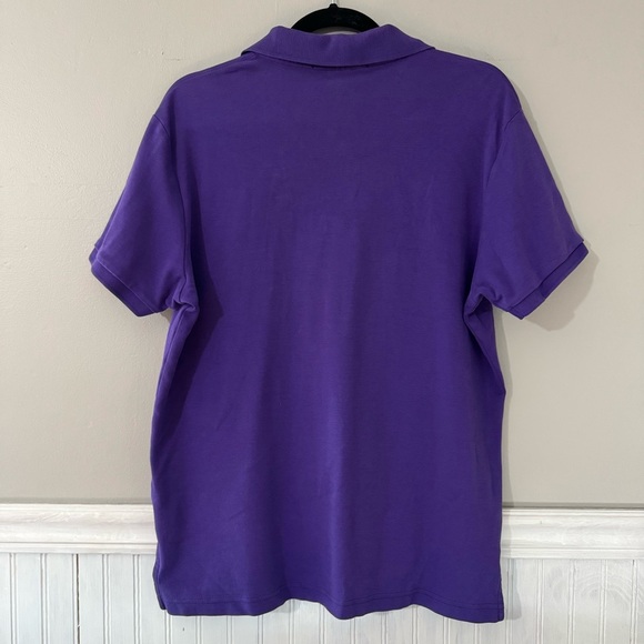 U.S. Polo ASSN Polo Shirt Men's Medium Purple Golfing 2 Button Luxury Feel - Picture 2 of 5